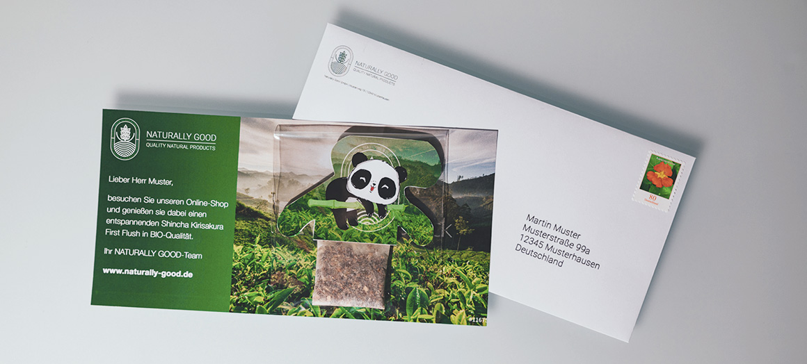 Ein Beispiel für ein Teefiguren-Mailing